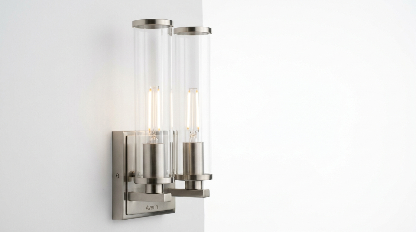 Averin Modern Glass Double Tube Wall Light