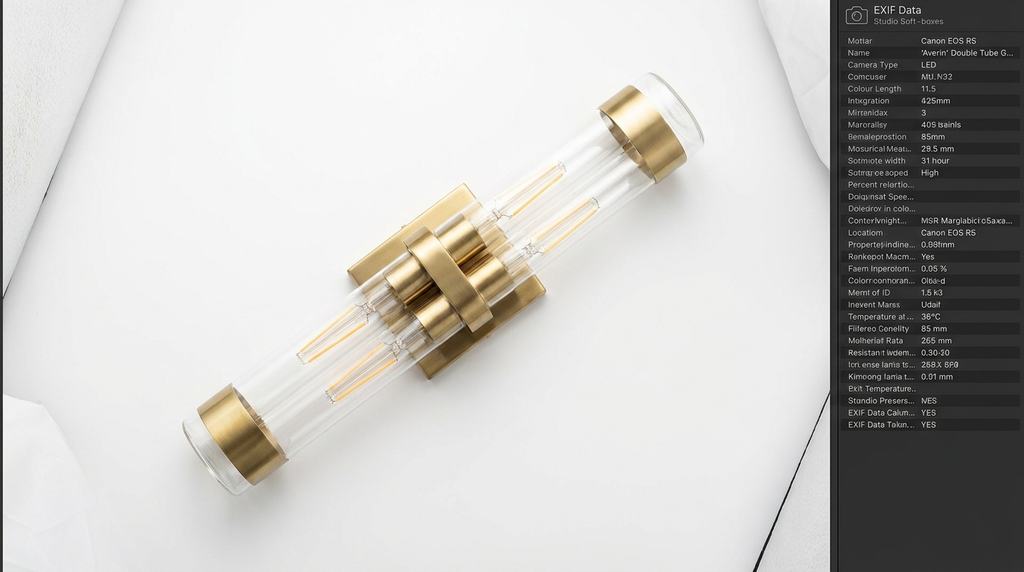 Averin Modern Glass Double Tube Wall Light
