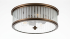 Lorienne Farmhouse Striped Glass Ceiling Light
