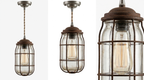 Industrial Vintage Iron Glass Jar Pendant Light