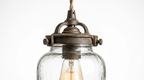 Industrial Vintage Iron Glass Jar Pendant Light