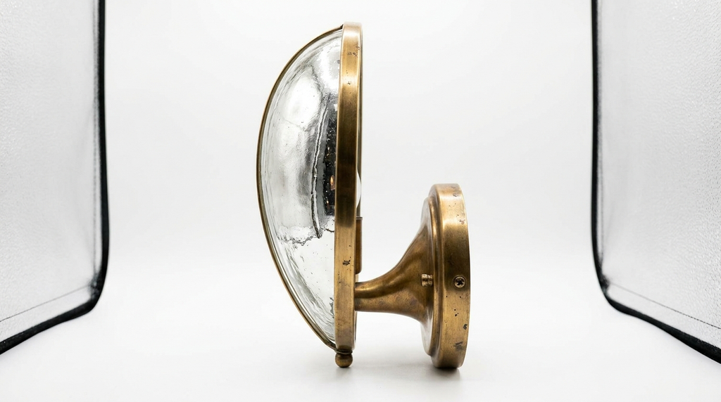 Eloira Vintage Glass Brass Wall Light