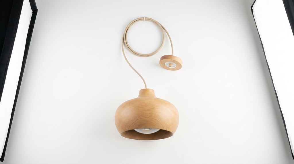 Asahi Japandi Solid Wood Pendant Light
