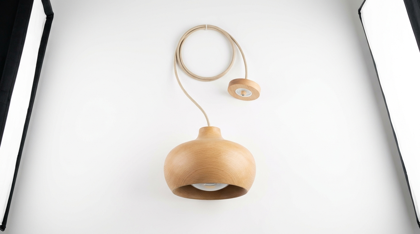 Asahi Japandi Solid Wood Pendant Light