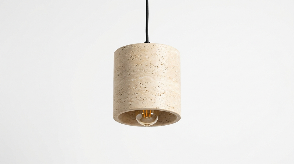 Solenne Minimalist Travertine Pendant Light