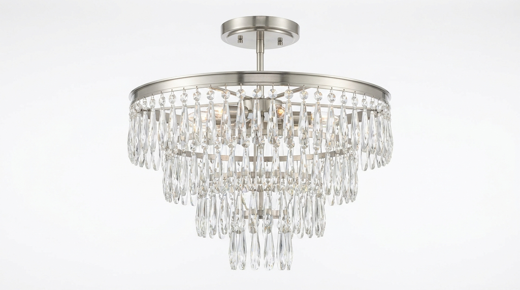 Elegant Crystal Aluminum Ceiling Chandelier