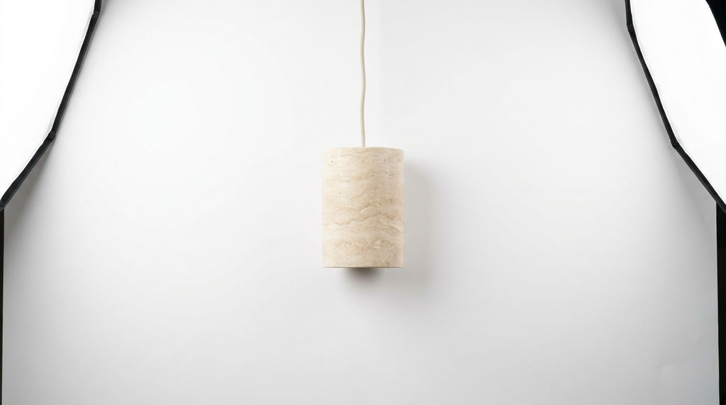 Solenne Minimalist Travertine Pendant Light