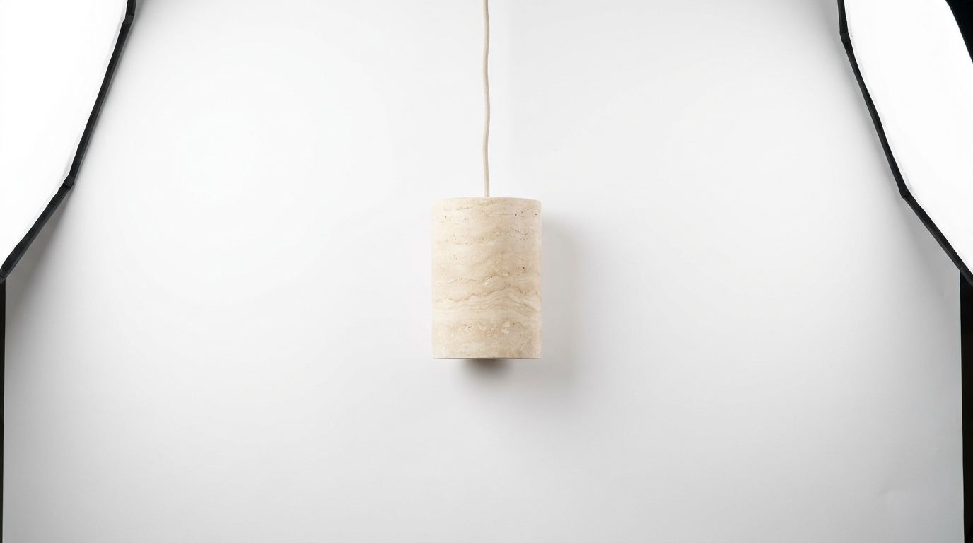Solenne Minimalist Travertine Pendant Light