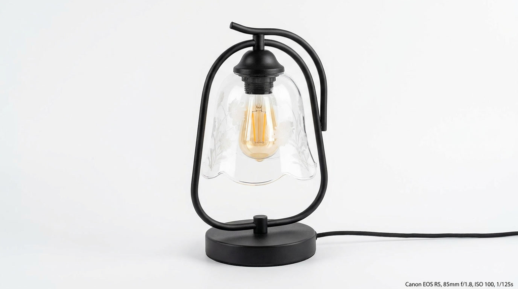 Bell Orchid Nordic Iron Glass Flower Table Light