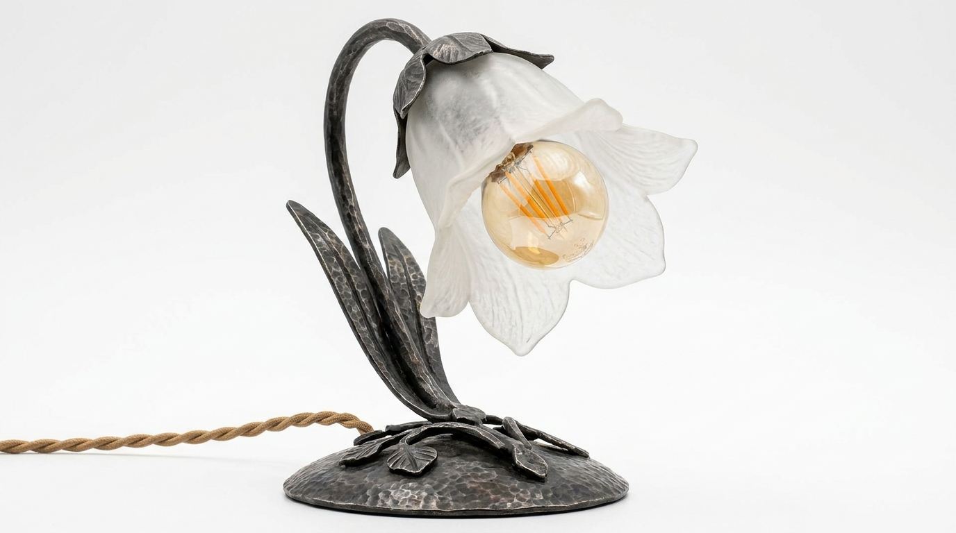 Bell Orchid Nordic Iron Glass Flower Table Light