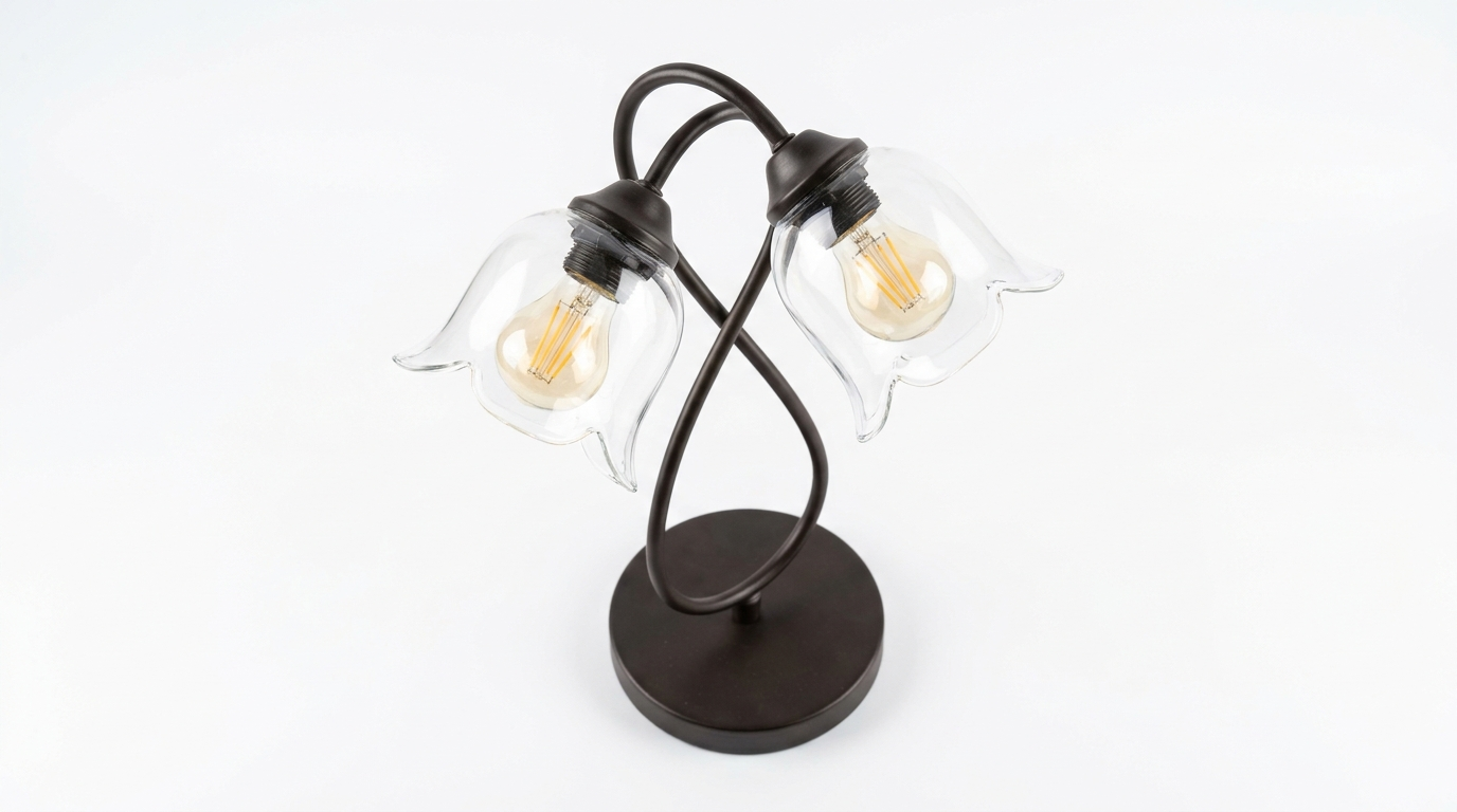 Bell Orchid Nordic Iron Glass Flower Table Light