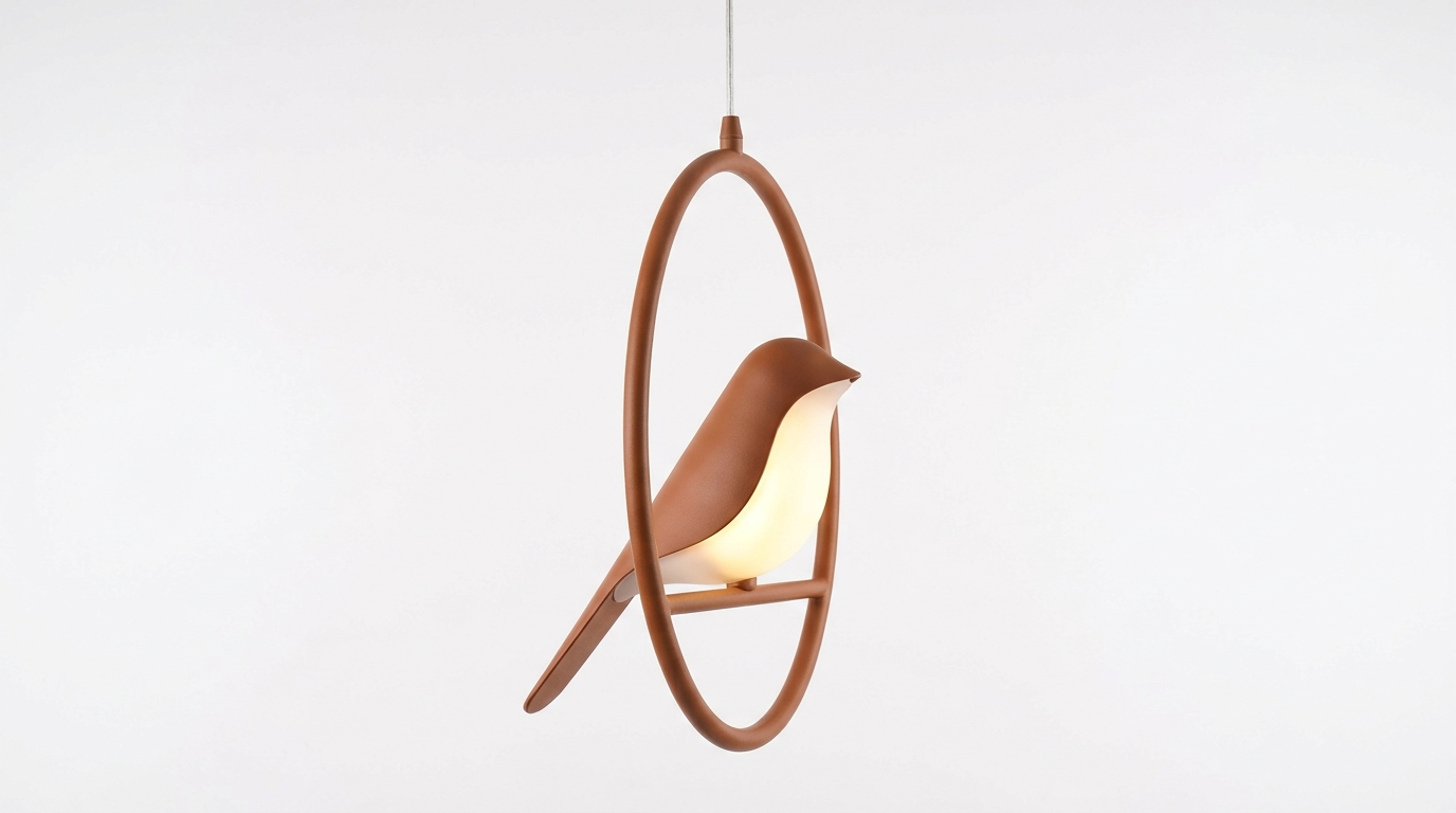 Sienna Nordic Acrylic Bird Round Pendant Light