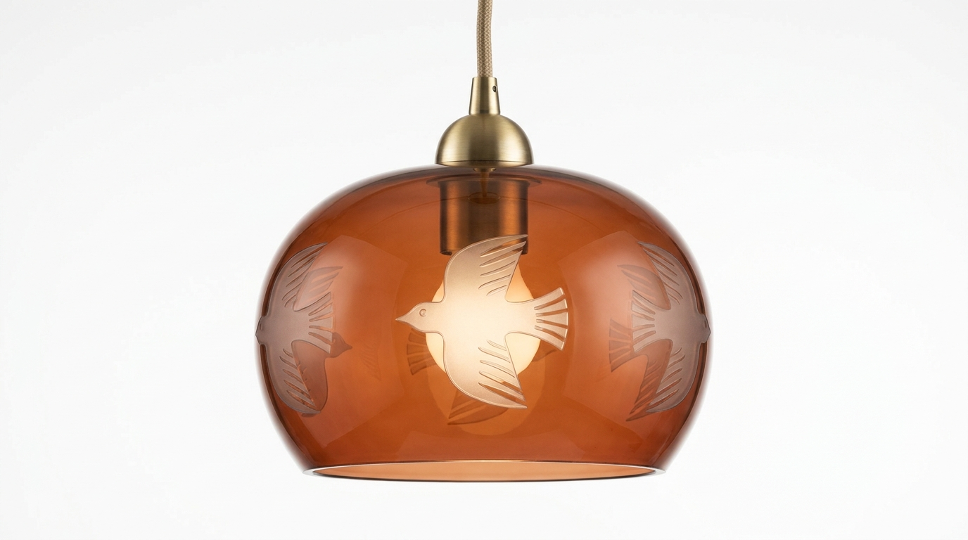 Sienna Nordic Acrylic Bird Round Pendant Light