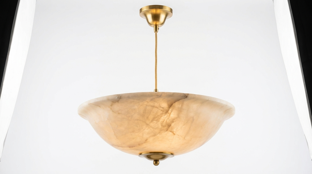 Manhattan Round Alabaster Pendant Light