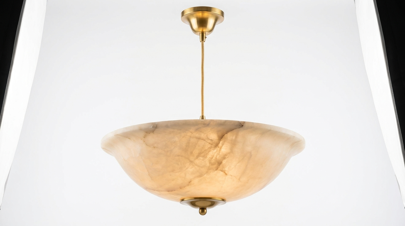 Manhattan Round Alabaster Pendant Light