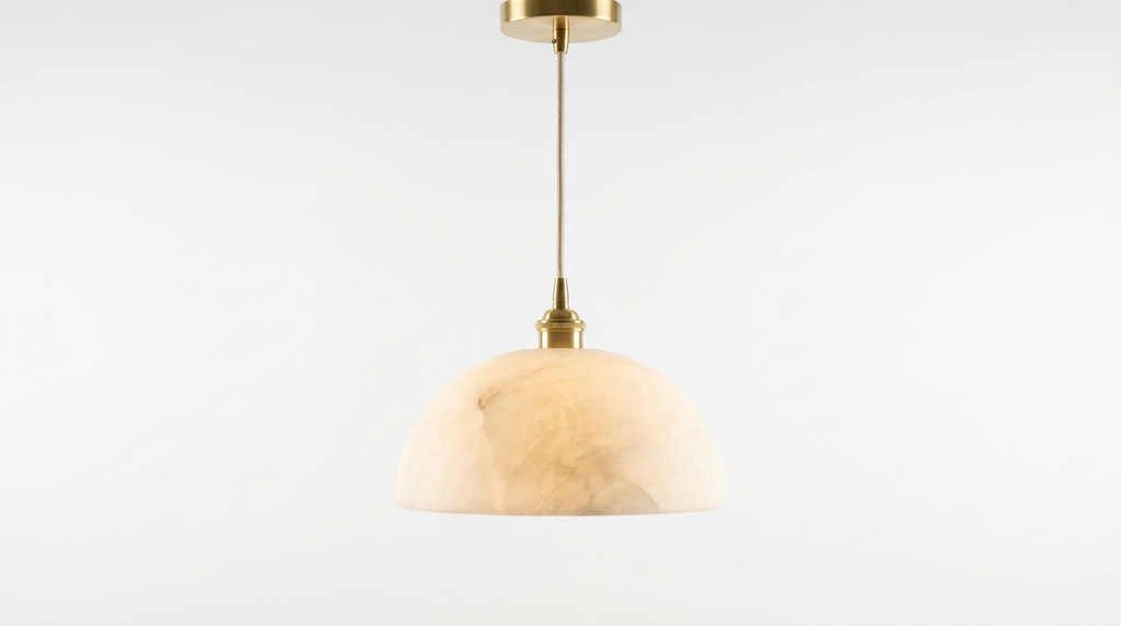 Nordic Luxury White Alabaster Pendant Light
