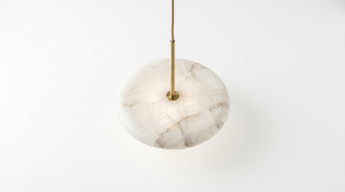 Nordic Luxury White Alabaster Pendant Light