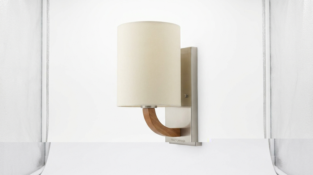 Tracy Japandi Fabric Shade Wall Light