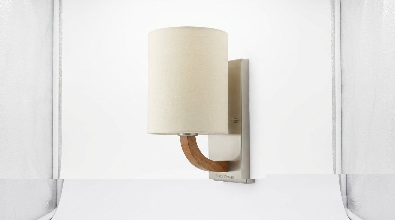 Tracy Japandi Fabric Shade Wall Light