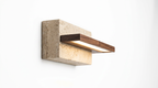Merrill Travertine and Wood LED Wall Light