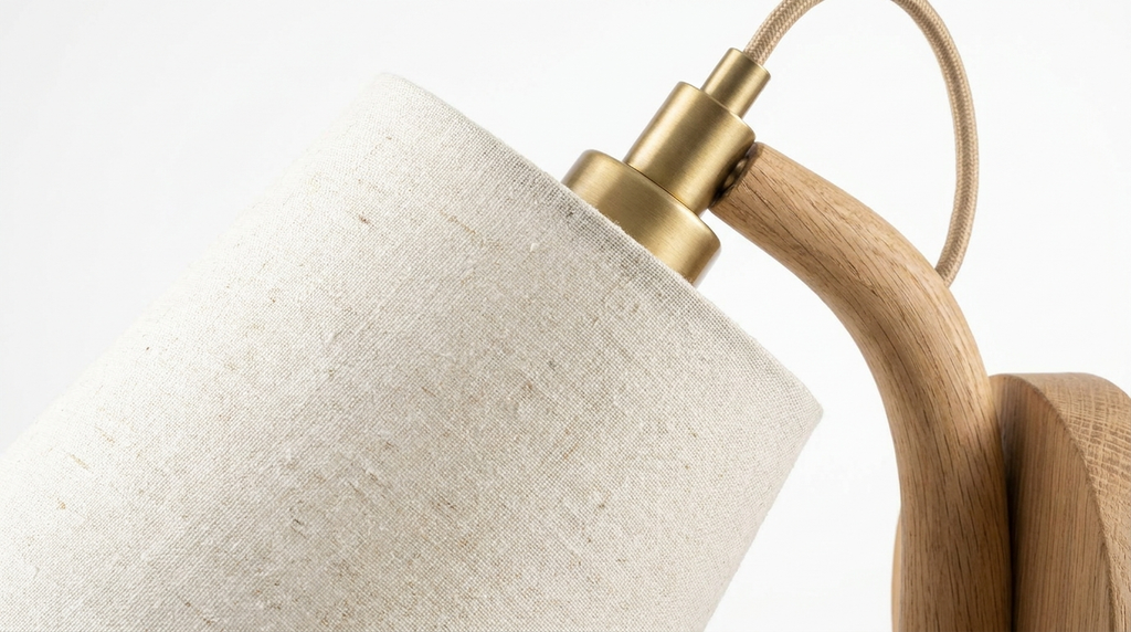 Tracy Japandi Fabric Shade Wall Light