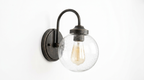 Bonnie Retro Iron Spherical Glass Wall Light