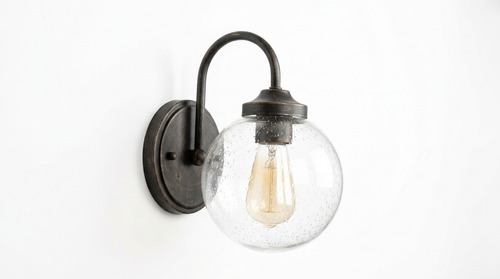 Bonnie Retro Iron Spherical Glass Wall Light