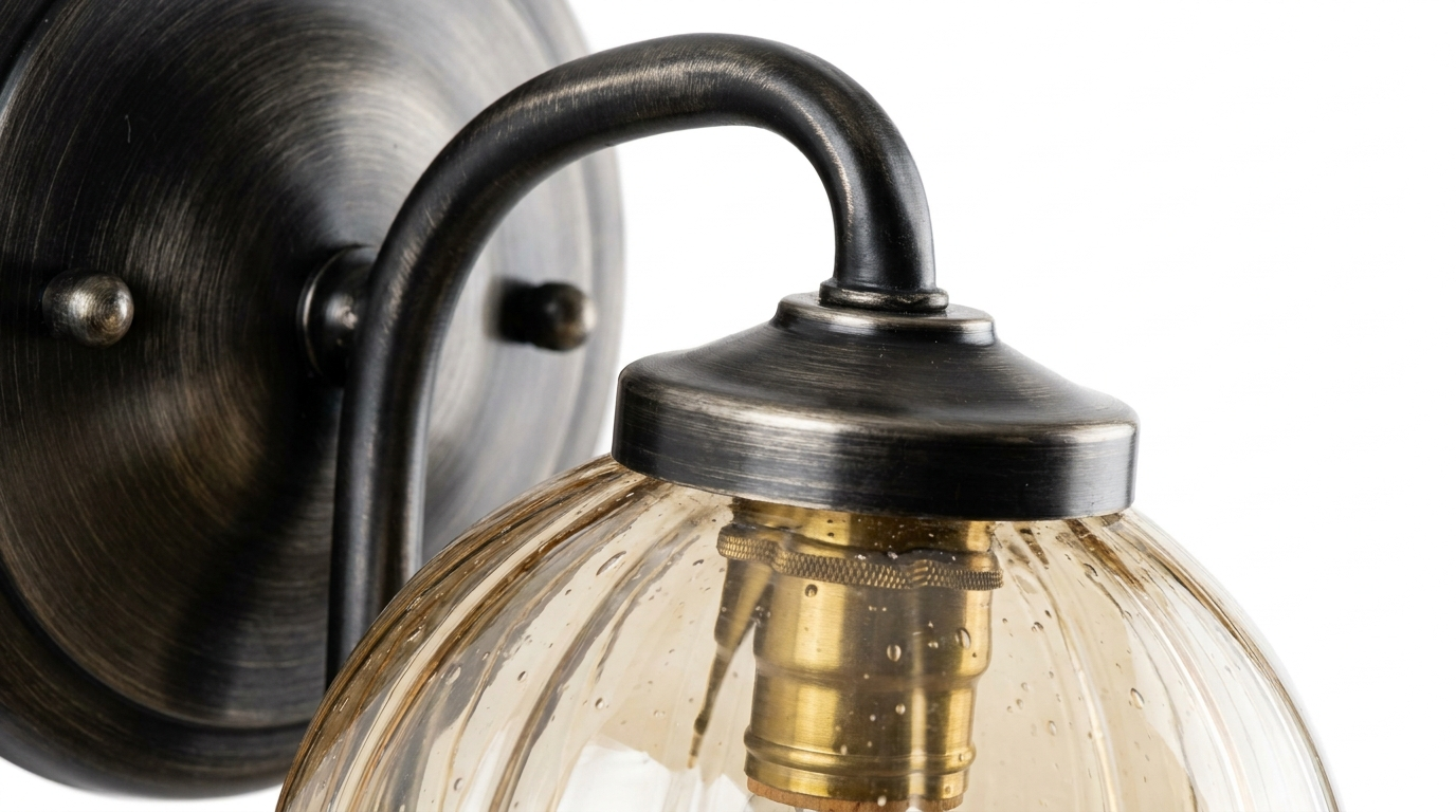 Bonnie Retro Iron Spherical Glass Wall Light