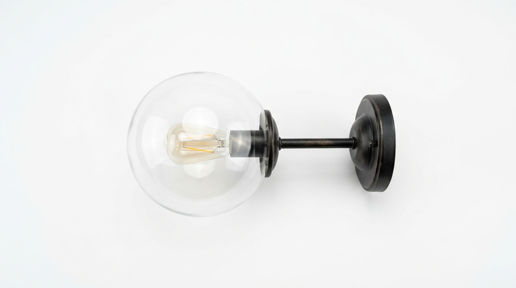 Bonnie Retro Iron Spherical Glass Wall Light