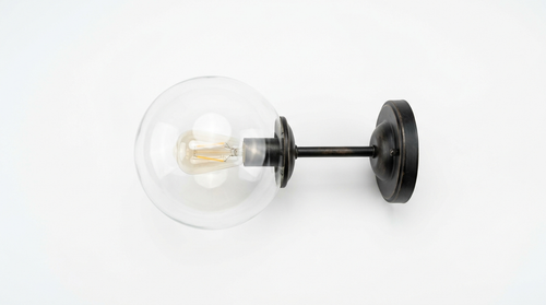 Bonnie Retro Iron Spherical Glass Wall Light — product view 5