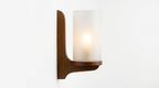 Thais Wood Nordic Glass Wall Light