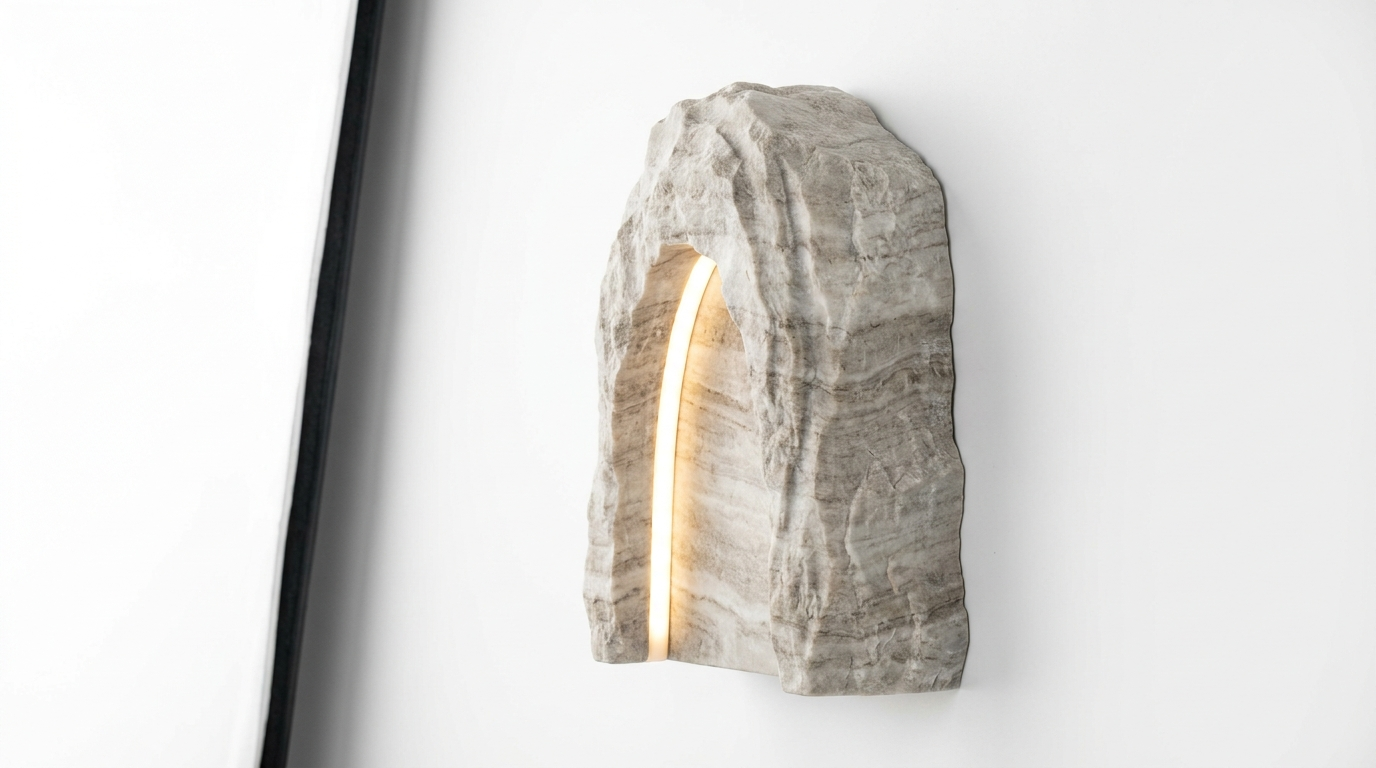 Morwenna Nordic Marble Cave LED Wall Light