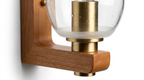 Thais Wood Nordic Glass Wall Light