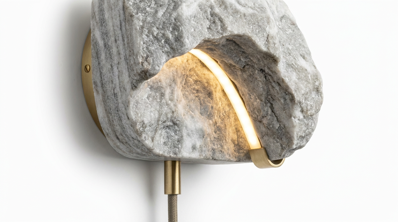 Morwenna Nordic Marble Cave LED Wall Light
