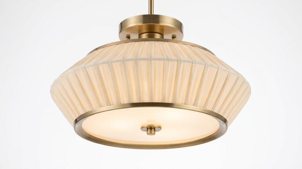 Lustra Pleated Retro Brass Acrylic Ceiling Light