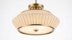 Lustra Pleated Retro Brass Acrylic Ceiling Light