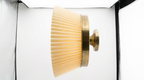 Lustra Pleated Retro Brass Acrylic Ceiling Light