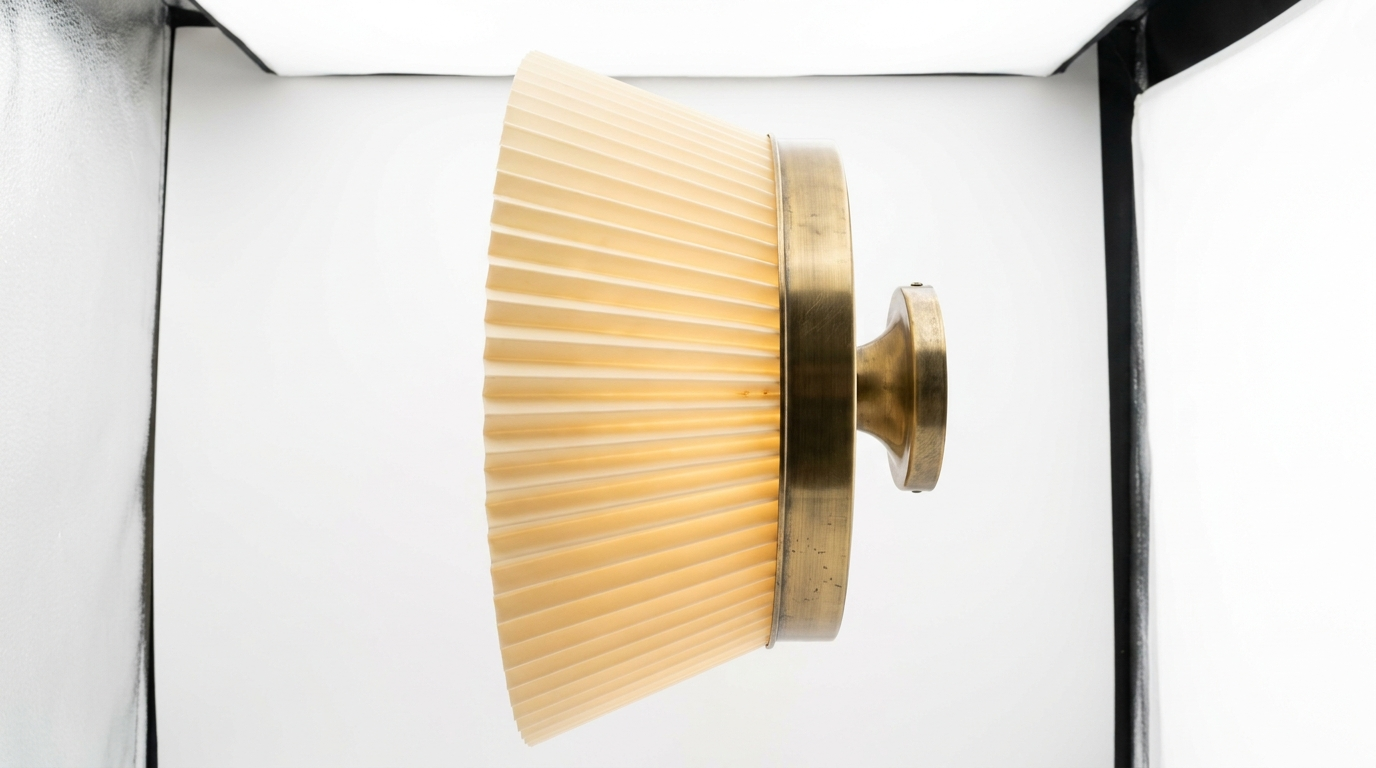Lustra Pleated Retro Brass Acrylic Ceiling Light