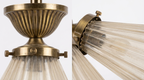 Lustra Pleated Retro Brass Acrylic Ceiling Light