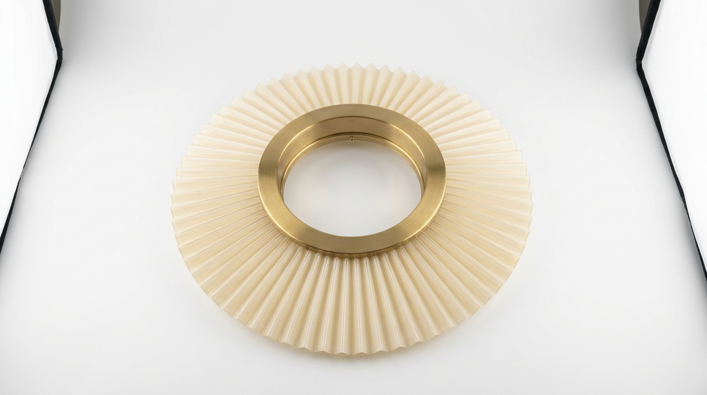 Lustra Pleated Retro Brass Acrylic Ceiling Light