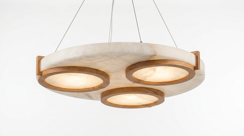 Aurelia Wood Modern Alabaster Ceiling Light