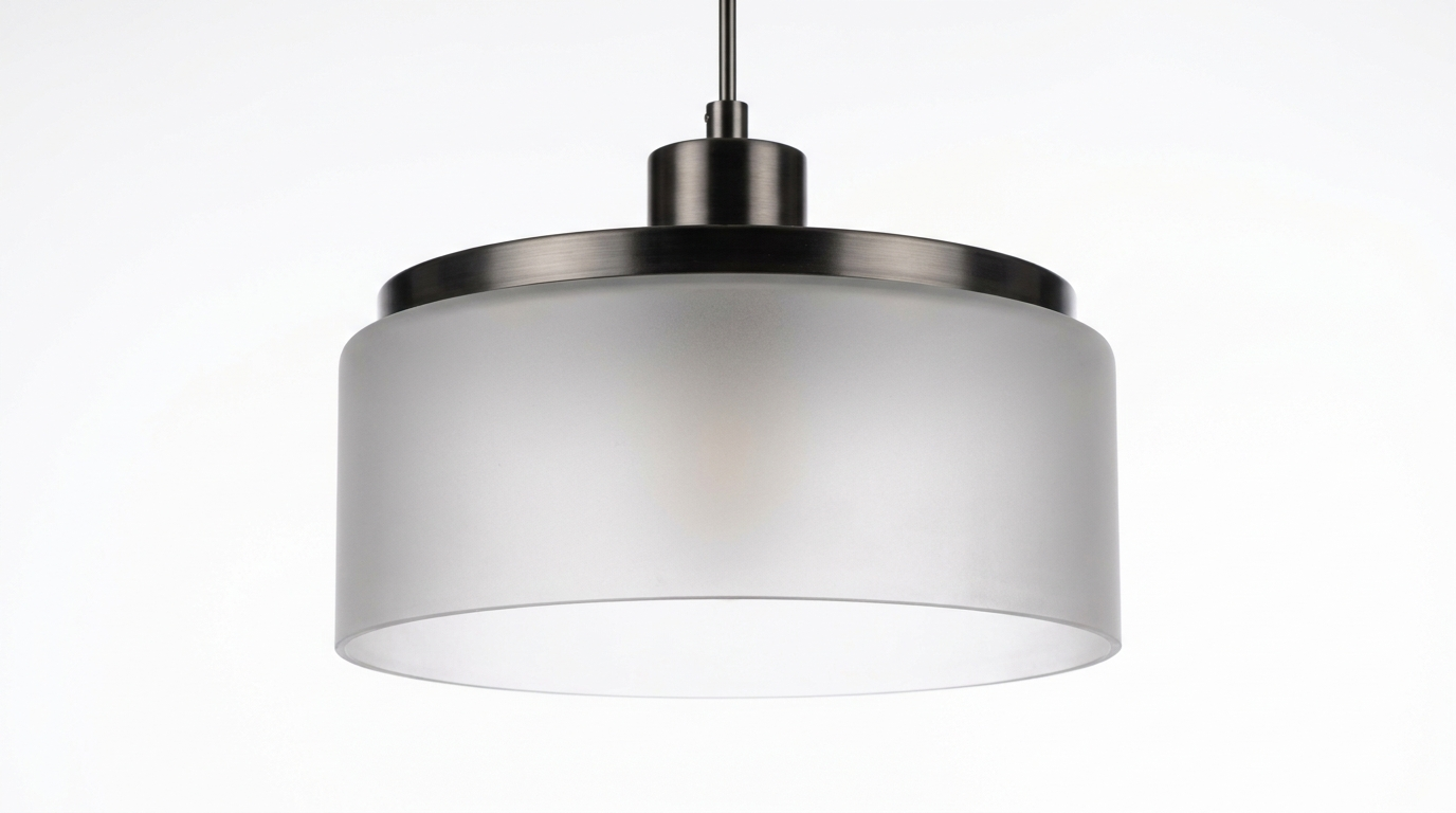 Nordic Acrylic Shade Iron Finish Alena Pendant Light