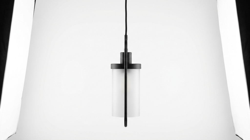 Nordic Acrylic Shade Iron Finish Alena Pendant Light