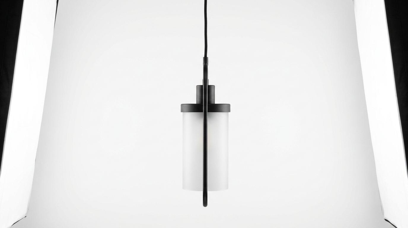 Nordic Acrylic Shade Iron Finish Alena Pendant Light