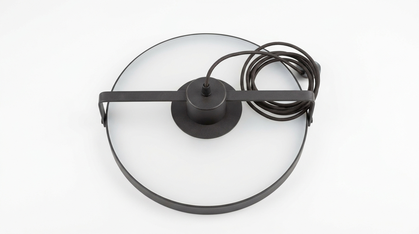 Nordic Acrylic Shade Iron Finish Alena Pendant Light