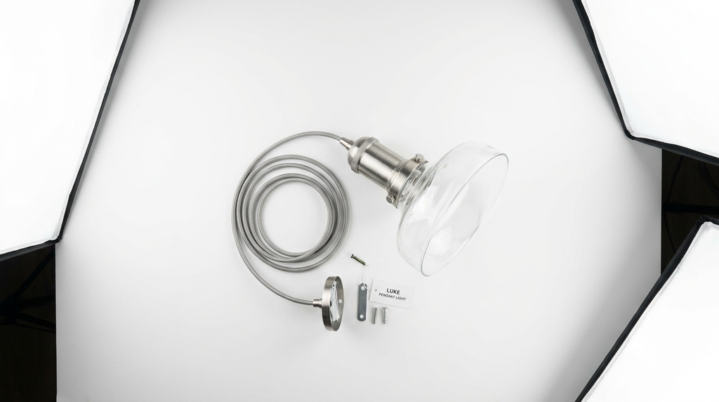 Nordic Aluminum with Glass Shade Luke Pendant Light