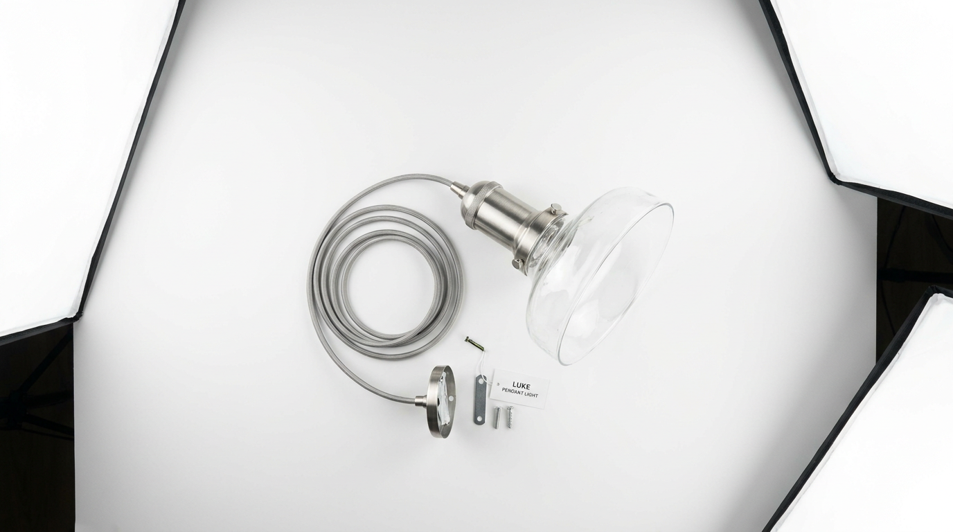Nordic Aluminum with Glass Shade Luke Pendant Light