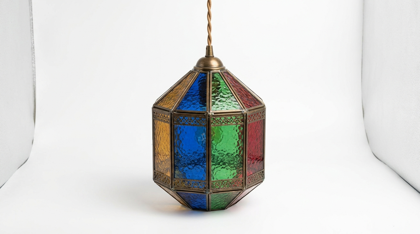 Bohemian Style Colored Glass Vicenta Pendant Light