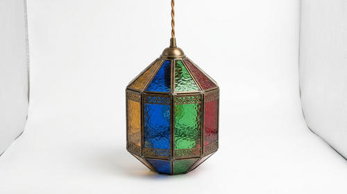 Bohemian Style Colored Glass Vicenta Pendant Light