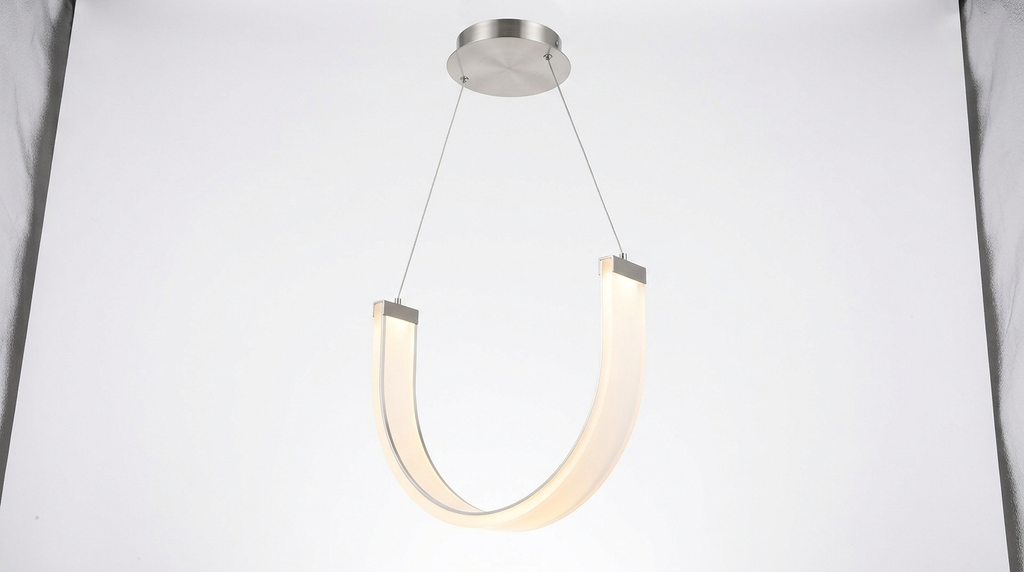Minimalist Acrylic U-Shaped Linear LED Pendant Light